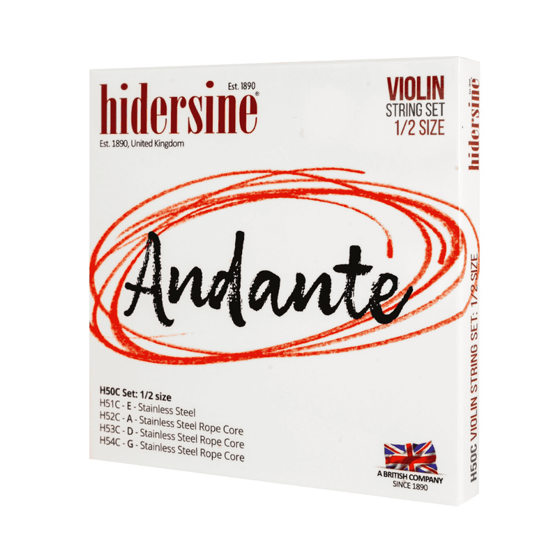 Hidersine Andante Violin Strings Half Size Violin Strings (1/2)